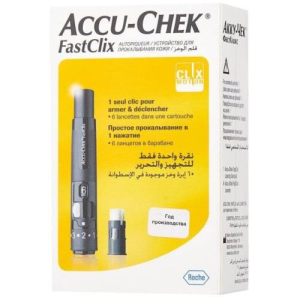 Акку-чек фасткликс ручка для прокалывания (устройство) + ланцеты №6