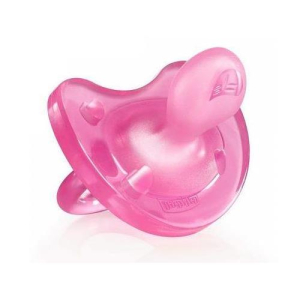 Чикко физио софт пустышка силиконовая 6-12мес розовая /арт 0153/