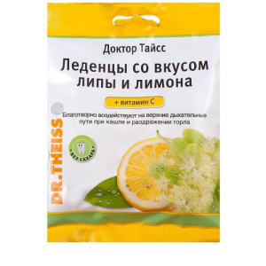 Доктор тайсс леденцы 50г липа и лимон + вит с