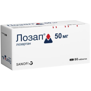 Лозап таблетки покрытые пленочной оболочкой 50мг №90 