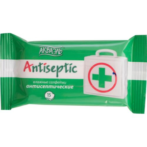 Акваэль антисептик салфетки влажные антисептические №15