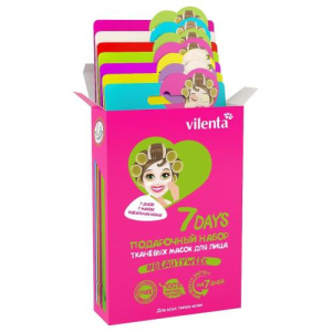 Вилента 7 дней набор подарочный №7 ткан. маски д/лица