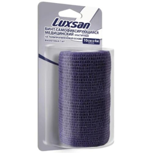 Люксан бинт эластичный самофиксирующийся 10смх4м полипропиленовая основа фиолетовый  [luxsan]