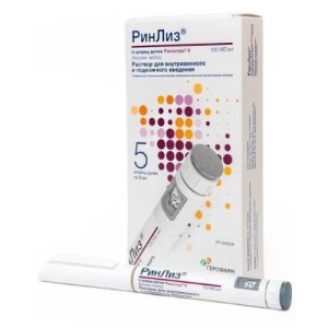 Ринлиз р-р д/в/в и п/к введ 100ме/мл 3мл №5 шприц ринастра ii