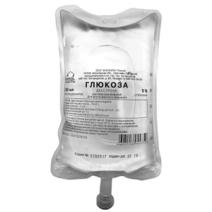 Глюкоза раствор для инфузий 5% 500мл №12