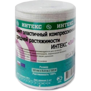 Интекс бинт эластичный компрессионный ср 10смх5м застежка