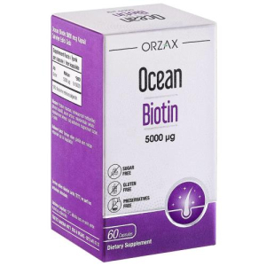 Орзакс оушен биотин капсулы 5000мкг №60 бад