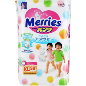 Мерриес подгузники-трусики для детей №38 р.xl (12-22кг)