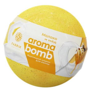 Фабрик косметолоджи шар бурлящий для ванн 120г молоко и мед