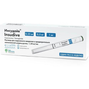 Инсудайв растворр д/п/к введ 0,25/0,5/1мг/доза 3мл /в комплекте с иглами-6 шт/