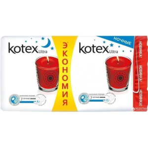 Котекс прокладки гигиенические №14 ультра ночные сетч.
