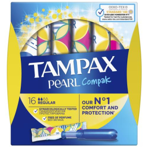 Тампакс компак перл тампоны №16 регуляр с апплик