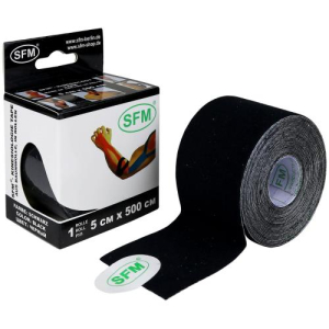 Сфм пластер лента кинезиологическая №1 на хлопк. основе рулон 5х500см черный