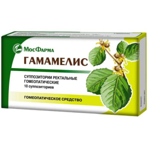Проктолиф гамамелис суппозитории ректальные гомеопатические №10