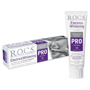 Рокс про зубная паста 135г электро отбеливающая (electro & whitening)