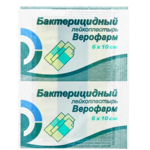 Верофарм лейкопластырь бактерицидный 6x10см