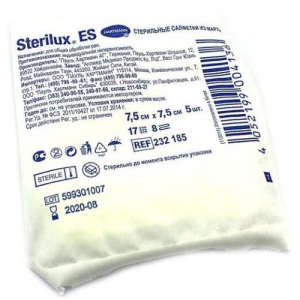 Стерилюкс eс салфетки стерильные №5 7,5х7,5см /арт.232007/232185/