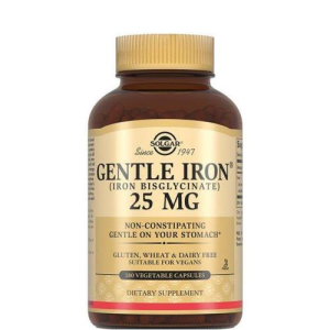 Солгар джентл айрон капсулы №180 легкодоступное железо бад