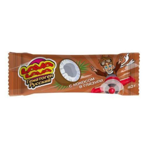 Лава-лава гематоген батончик 40г русский с кокосом в глазури