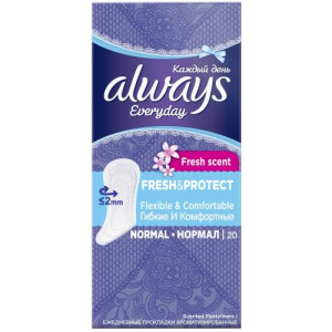 Олвэйз эвридей прокладки ежедневные №20 фреш протект нормал скент жен.