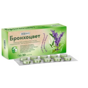 Биофорте бронхоцвет таблетки №30 шалфей, эвкалипт, мед бад