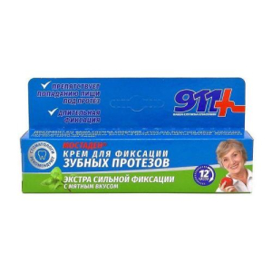 911 ваша служба спасения мостаден крем для фиксации зубных протезов 40мл экстра мятный вкус