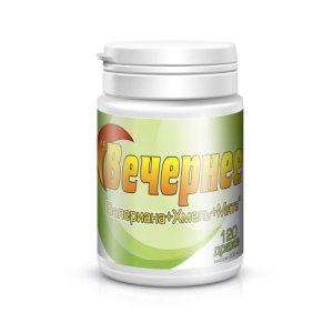 Вечернее валериана + хмель + мята драже 200мг №120 бад