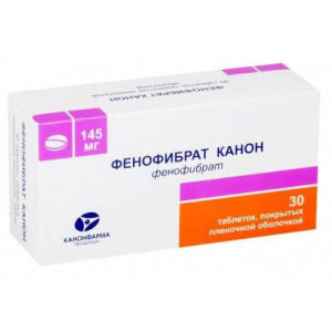 Фенофибрат канон таблетки покрытые пленочной оболочкой 145мг №30