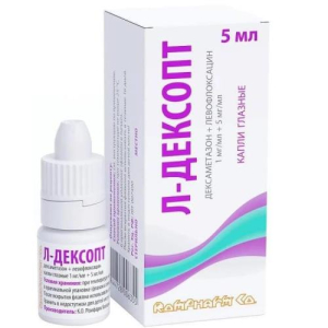 Л-дексопт капли глазные 1мг/мл + 5мг/мл 5мл №1