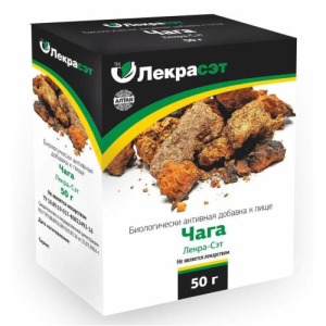 Чага березовый гриб 50г. чайн. напиток бад /лекра-сэт/