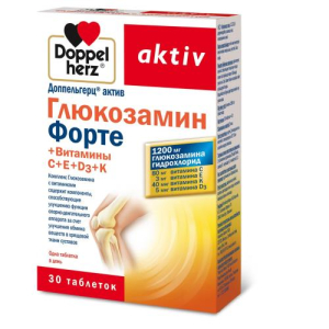 Доппельгерц актив глюкозамин форте таблетки №30 витамины с +  е +  d3 +  k