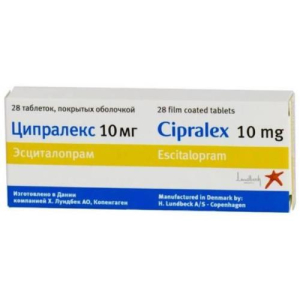 Ципралекс таблетки покрытые пленочной оболочкой 10мг №28