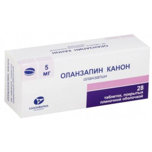 Оланзапин канон таблетки покрытые пленочной оболочкой 5мг №28