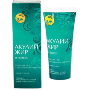 Акулья сила акулий жир  крем для ног 75мл пиявка охлажд.