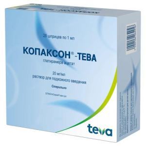 Копаксон-тева раствор для подкожного введения 20мг/мл 1мл №28