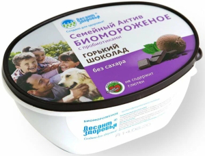 Десант здоровья биомороженое ванночка семейный актив горький шоколад 450г