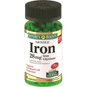 Нэйчес баунти капсулы 28мг №90 легкодоступное железо бад