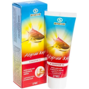 Акулья сила акулий жир  крем для ног 75мл золотой ус от пяточной шпоры