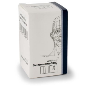 Винбластин-лэнс лиофилизат для приготовления раствора для внутривенного введения 5мг №1 в комплекте с растворит. натрия хлорида раствор 0.9% (ампулы) 