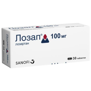 Лозап таблетки покрытые пленочной оболочкой 100мг №30