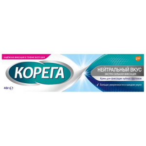 Корега крем для фиксации зубных протезов 40г нейтральный