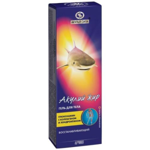 Акулья сила акулий жир  гель для тела 75мл восстан. глюкозам. +  коллаген +  хондроит.