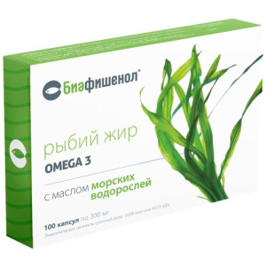 Биафишенол рыбий жир капсулы №100 морск.водоросли