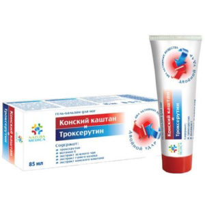 Натура медика гель-бальзам для ног 85мл конский каштан + троксерутин