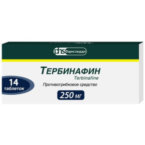 Тербинафин таблетки 250мг №14/Фармстандарт