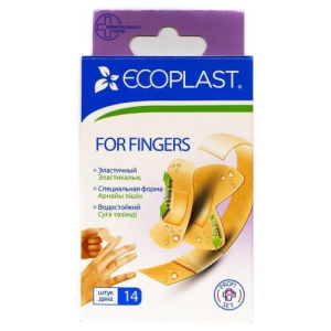 Экопласт пластырь медицинский №14 набор фор фингерс водост ткан