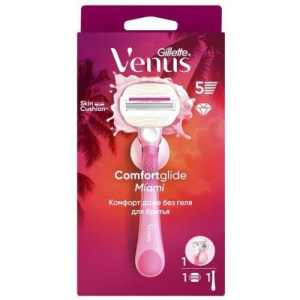 Жиллет венус комфортглайд маями бритва безопасная со сменной кассетой №1