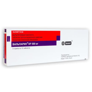Вальпарин хр таблетки пролонгированного действия покрытые пленочной оболочкой 500мг №100