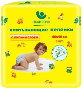 Пелигрин пеленки впитывающие с липким слоем 