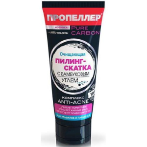 Пропеллер пилинг-скатка для лица 100мл очищ с бамбуковм углем